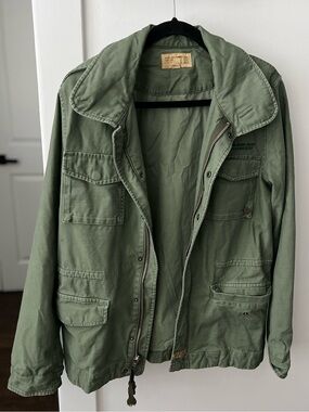 True Religion Olive Green Military Field Jacket